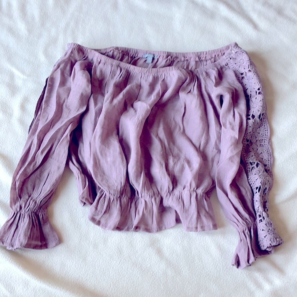 Long sleeve crop shirt